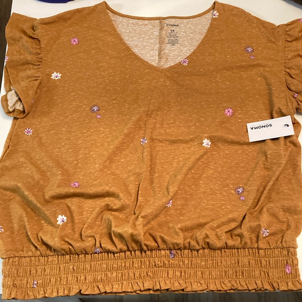 New Sonoma flutter sleeve top